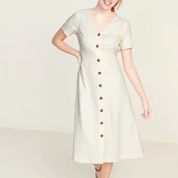 old navy button dress